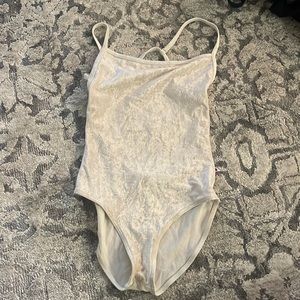 White Velvet Yumiko Leotard